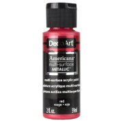 DecoArt Americana Multi-Surface Metallic Paint - Red
