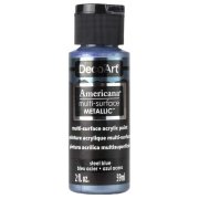 DecoArt Americana Multi-Surface Metallic Paint - Steel Blue