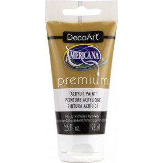 DecoArt Americana Premium Acrylic Paint - Transparent Yellow Iron Oxide