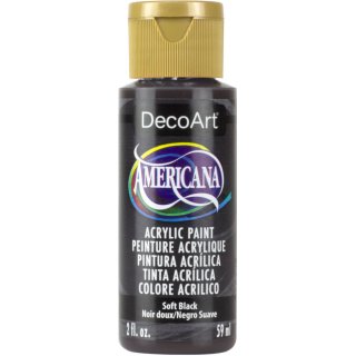 DecoArt Americana Acrylic Paint - Soft Black