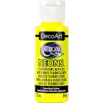 DecoArt Americana Neons Fluorescent Acrylic Paint - Scorching Yellow