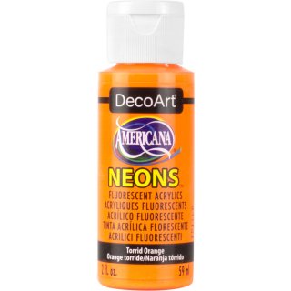 DecoArt Americana Neons Fluorescent Acrylic Paint - Torrid Orange