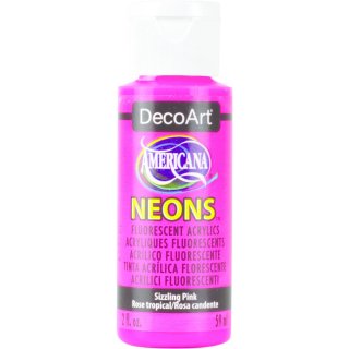 DecoArt Americana Neons Fluorescent Acrylic Paint - Sizzling Pink