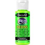 DecoArt Americana Neons Fluorescent Acrylic Paint - Thermal Green