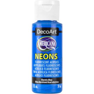 DecoArt Americana Neons Fluorescent Acrylic Paint - Electric Blue