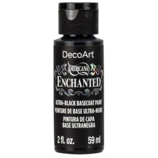 DecoArt Americana Enchanted Paint - Ultra Black Basecoat