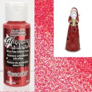 DecoArt Glamour Dust Paint - Sizzling Red