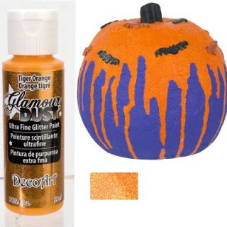 DecoArt Glamour Dust Paint - Tiger Orange