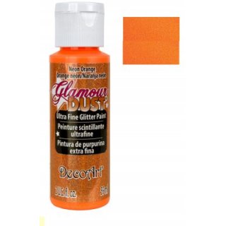 DecoArt Glamour Dust Paint - Neon Orange