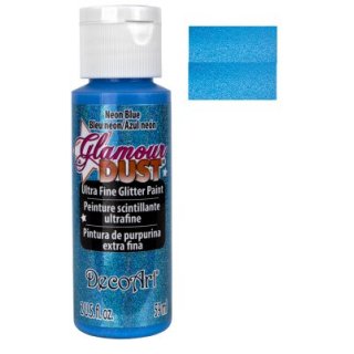 DecoArt Glamour Dust Paint - Neon Blue