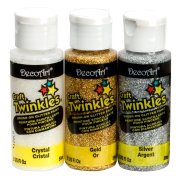 DecoArt Craft Twinkles Paint 3-carton Pack - Crystal, Gold and Silver