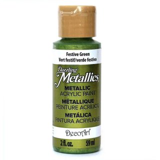 DecoArt Dazzling Metallics Paint - Festive Green