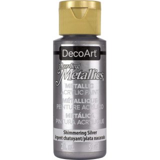 DecoArt Dazzling Metallics Paint - Shimmering Silver