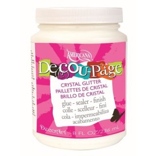 DecoArt Americana Decou-Page Crystal Glitter Sealer/Glue/Varnish 8oz