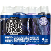 DecoArt Fluid Art Ready-To-Pour Paint Pack - Galactic
