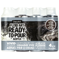DecoArt Fluid Art Ready-To-Pour Paint Pack - Neutral