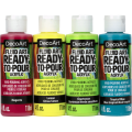 DecoArt Fluid Art Ready-To-Pour Paint Pack - Tropical