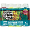 DecoArt Fluid Art Ready-To-Pour Paint Pack - Tropical