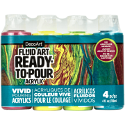 DecoArt Fluid Art Ready-To-Pour Paint Pack - Tropical