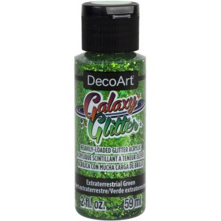 DecoArt Galaxy Glitter Paint - Extraterrestrial Green