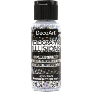DecoArt Holographic Illusions Paint - Mystic Black