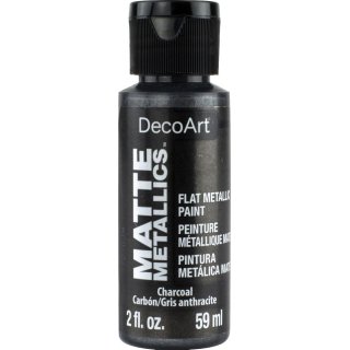 DecoArt Matte Metallics Paint 2oz - Charcoal