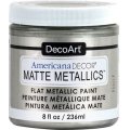 DecoArt Americana Decor Matte Metallics Paint 8oz - Soft Silver