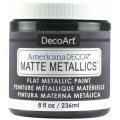 DecoArt Americana Decor Matte Metallics Paint 8oz - Charcoal