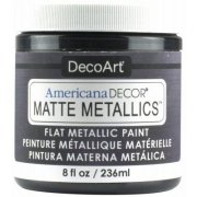 DecoArt Americana Decor Matte Metallics Paint 8oz - Charcoal