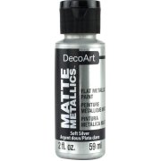 DecoArt Matte Metallics Paint 2oz - Soft Silver