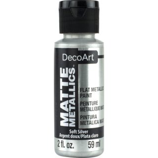 DecoArt Matte Metallics Paint 2oz - Soft Silver
