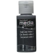 DecoArt Media Fluid Acrylic Paint - Dark Grey Value 3