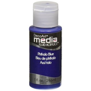 DecoArt Media Fluid Acrylic Paint - Phthalo Blue
