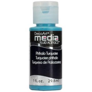 DecoArt Media Fluid Acrylic Paint - Phthalo Turquoise