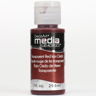 DecoArt Media Fluid Acrylic Paint - Transparent Red Iron Oxide