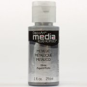 DecoArt Media Fluid Acrylic Paint - Metallic Silver