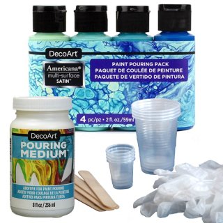 DecoArt Americana Paint Pour Starter Kit - Coastal