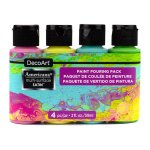 DecoArt Americana Multi-Surface Satin Acrylic Paint 4-carton pack - Brights