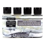 DecoArt Americana Multi-Surface Satin Acrylic Paint 4-carton pack - Neutral