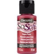 DecoArt SoSoft Fabric Paint - Christmas (Primary) Red