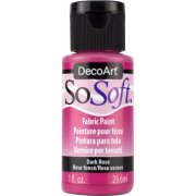 DecoArt SoSoft Fabric Paint - Dark Rose