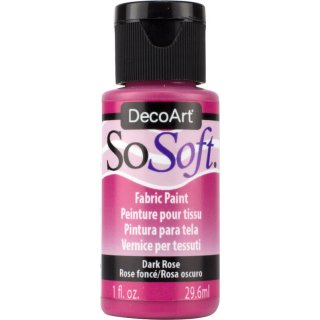 DecoArt SoSoft Fabric Paint - Dark Rose