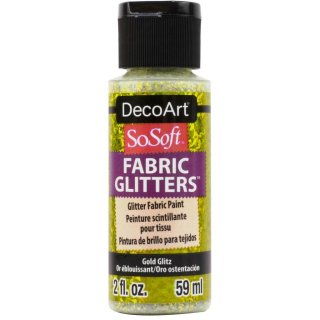 DecoArt SoSoft Fabric Glitters - Gold Glitz