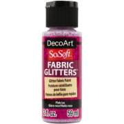 DecoArt SoSoft Fabric Glitters - Pink Ice