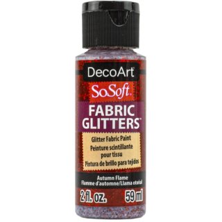 DecoArt SoSoft Fabric Glitters - Autumn Flame