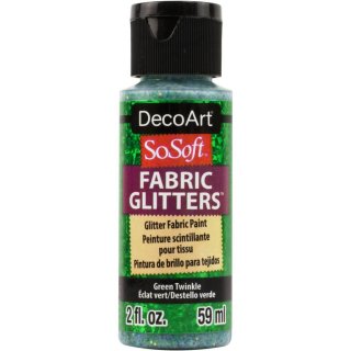 DecoArt SoSoft Fabric Glitters - Green Twinkle