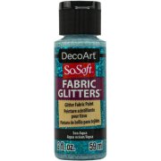 DecoArt SoSoft Fabric Glitters - Sea Aqua