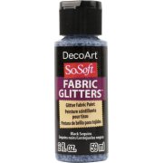 DecoArt SoSoft Fabric Glitters - Black Sequins