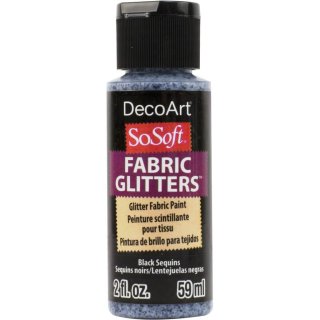 DecoArt SoSoft Fabric Glitters - Black Sequins