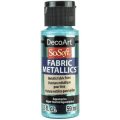 DecoArt SoSoft Fabric Metallics Paint 2oz - Aquamarine